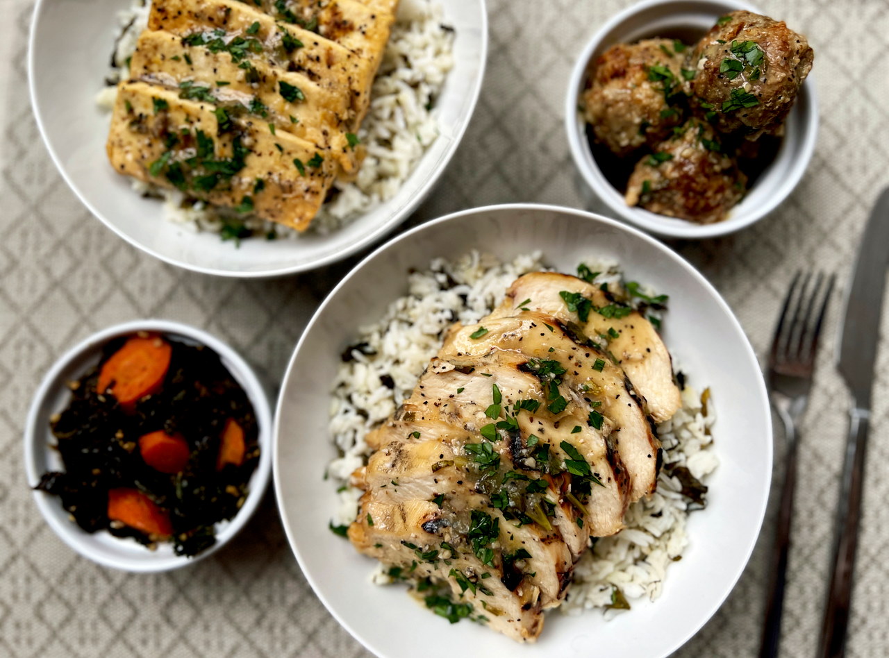 Lemon Pepper Turkey Meatballs Plate by Chef Jesse & Ripe Catering Team