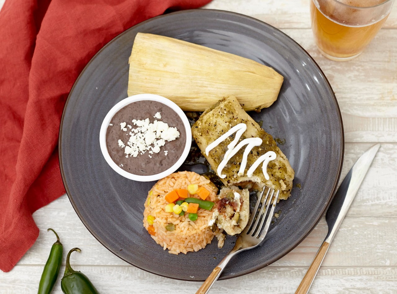 Chicken Tamales with Cactus Salad by Chef Frankie Morales