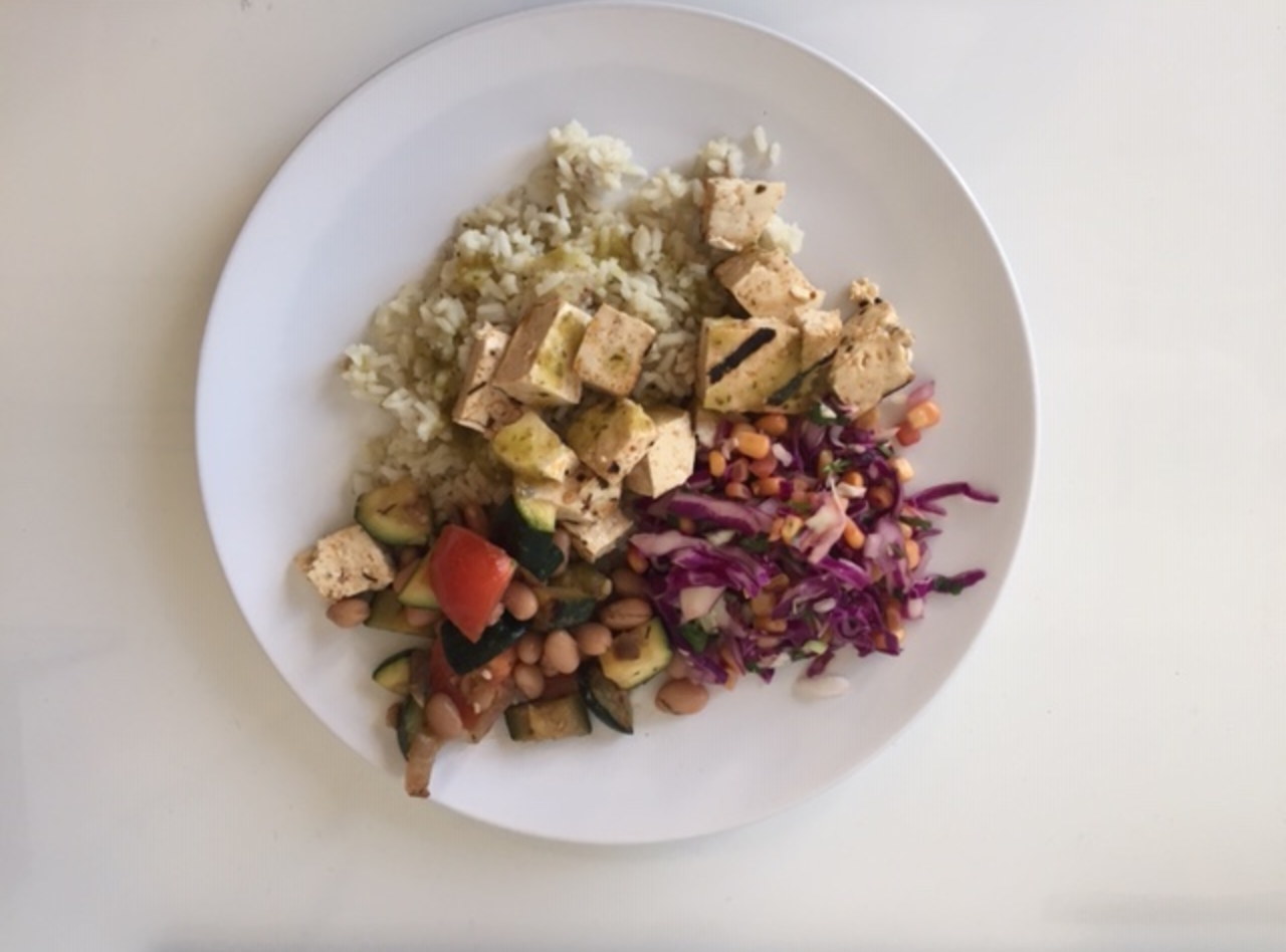 Peruvian Tofu with Chili Rice Pilaf Boxed Lunch by Ripe Catering