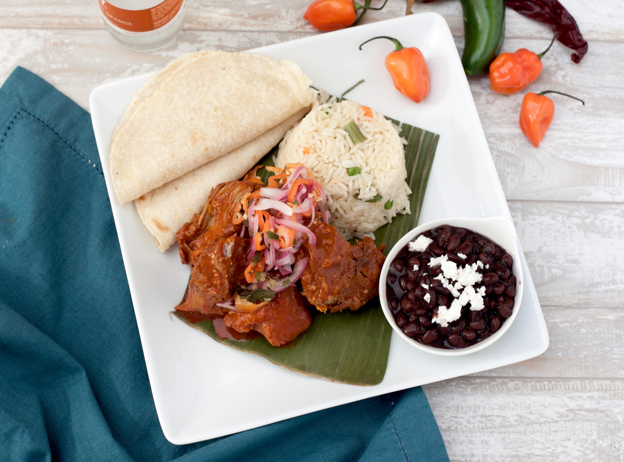 Slow Roasted Mayan Pork Boxed Lunch by Chef Frankie Morales