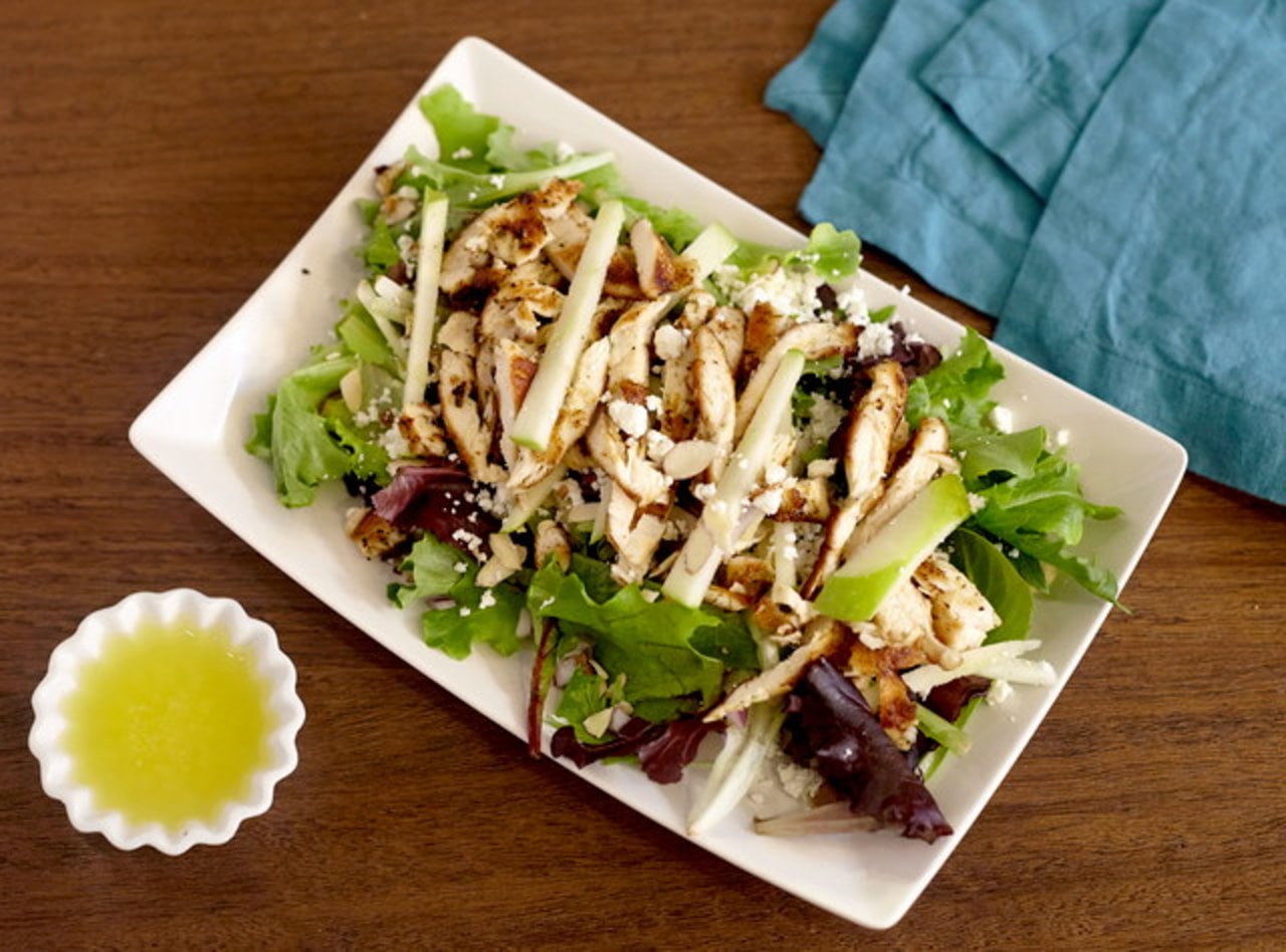 Nut Free Chicken, Apple and Goat Cheese Salad Boxed Lunch by Chef Lilly Gjekmarkaj