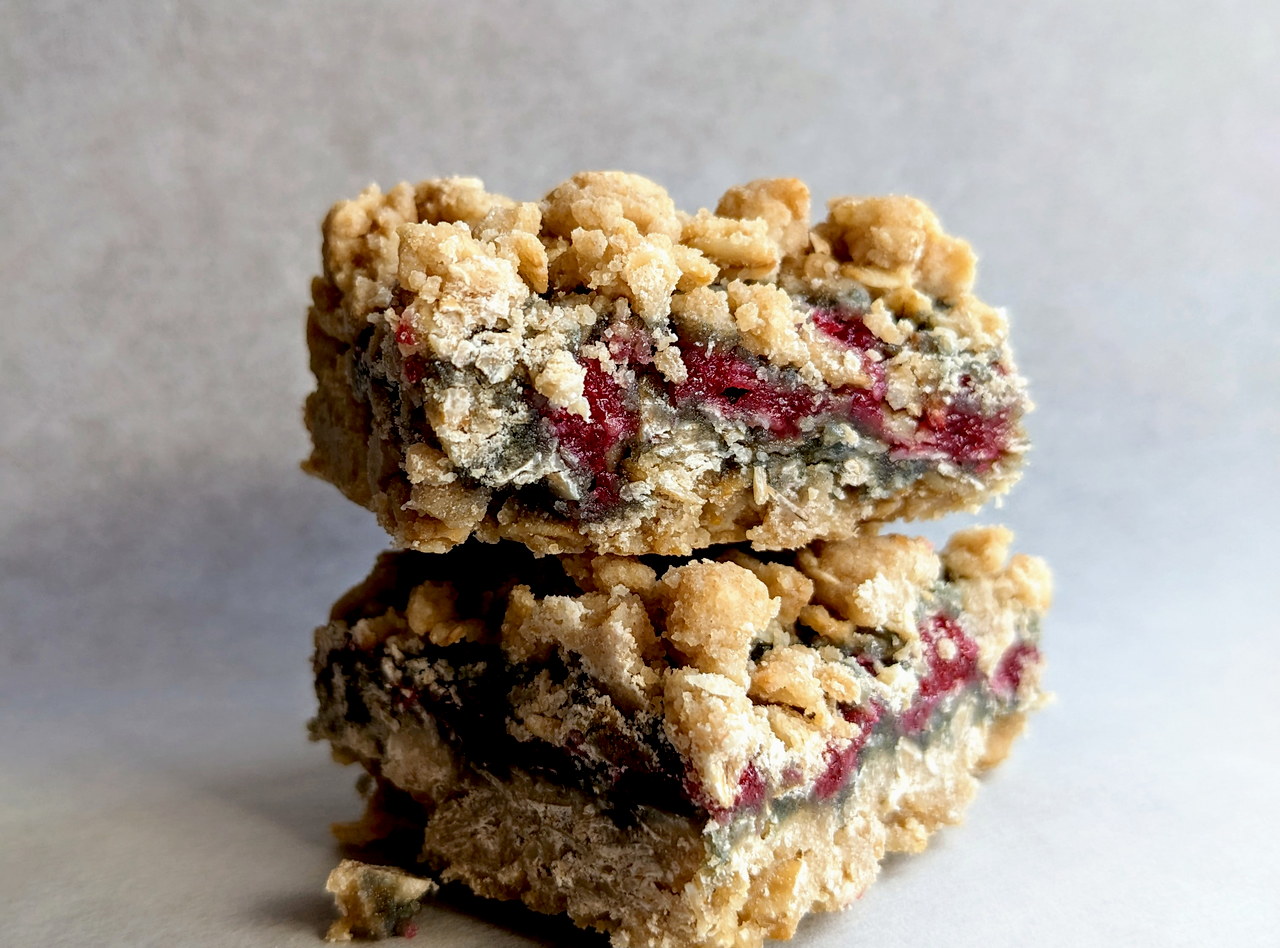 Vegan Raspberry Oat Bar by Chef Diane Skwiercz