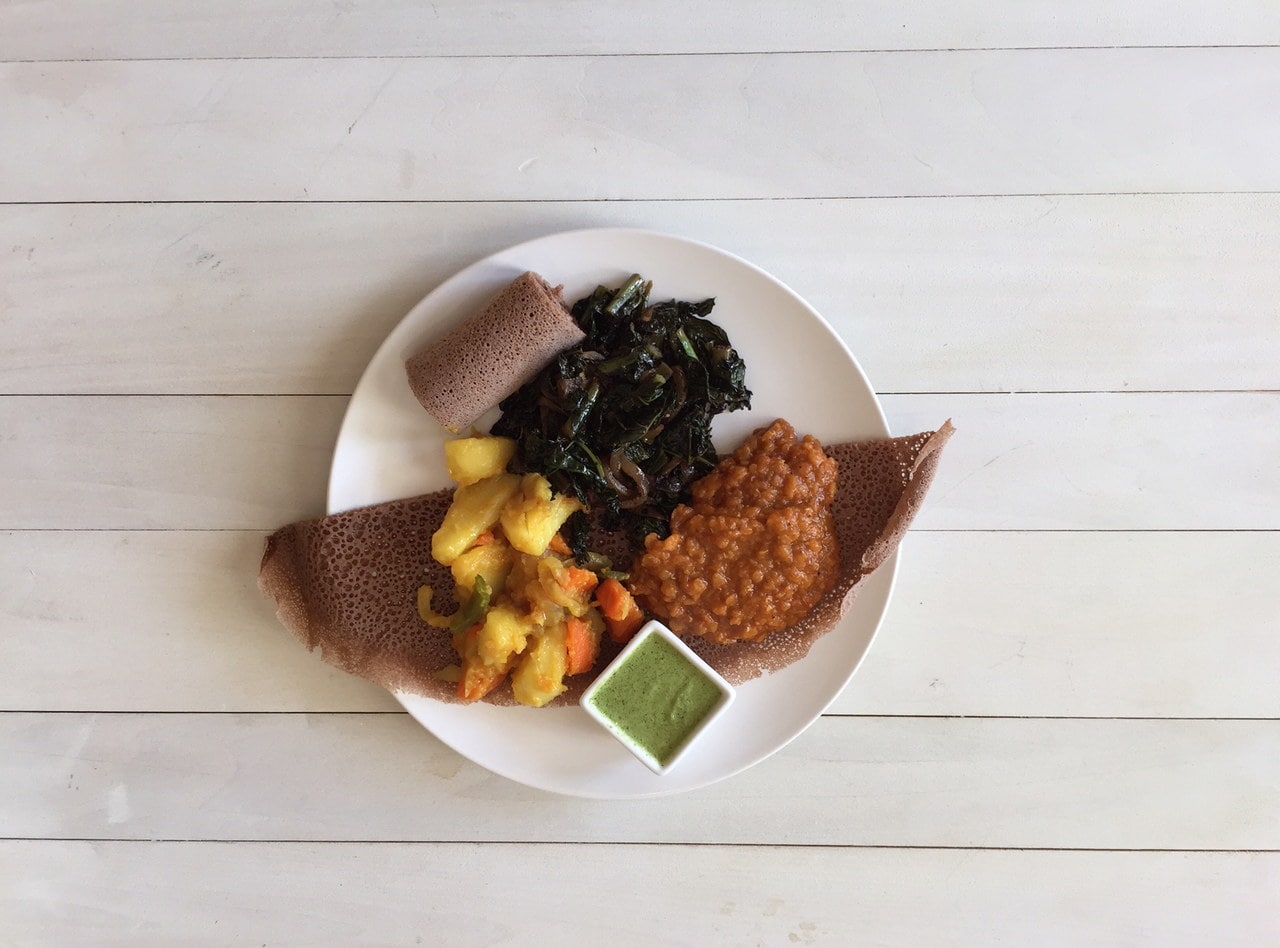 Vegan Lentils Mesir Wat Plate by Chef Meeraf Mamo