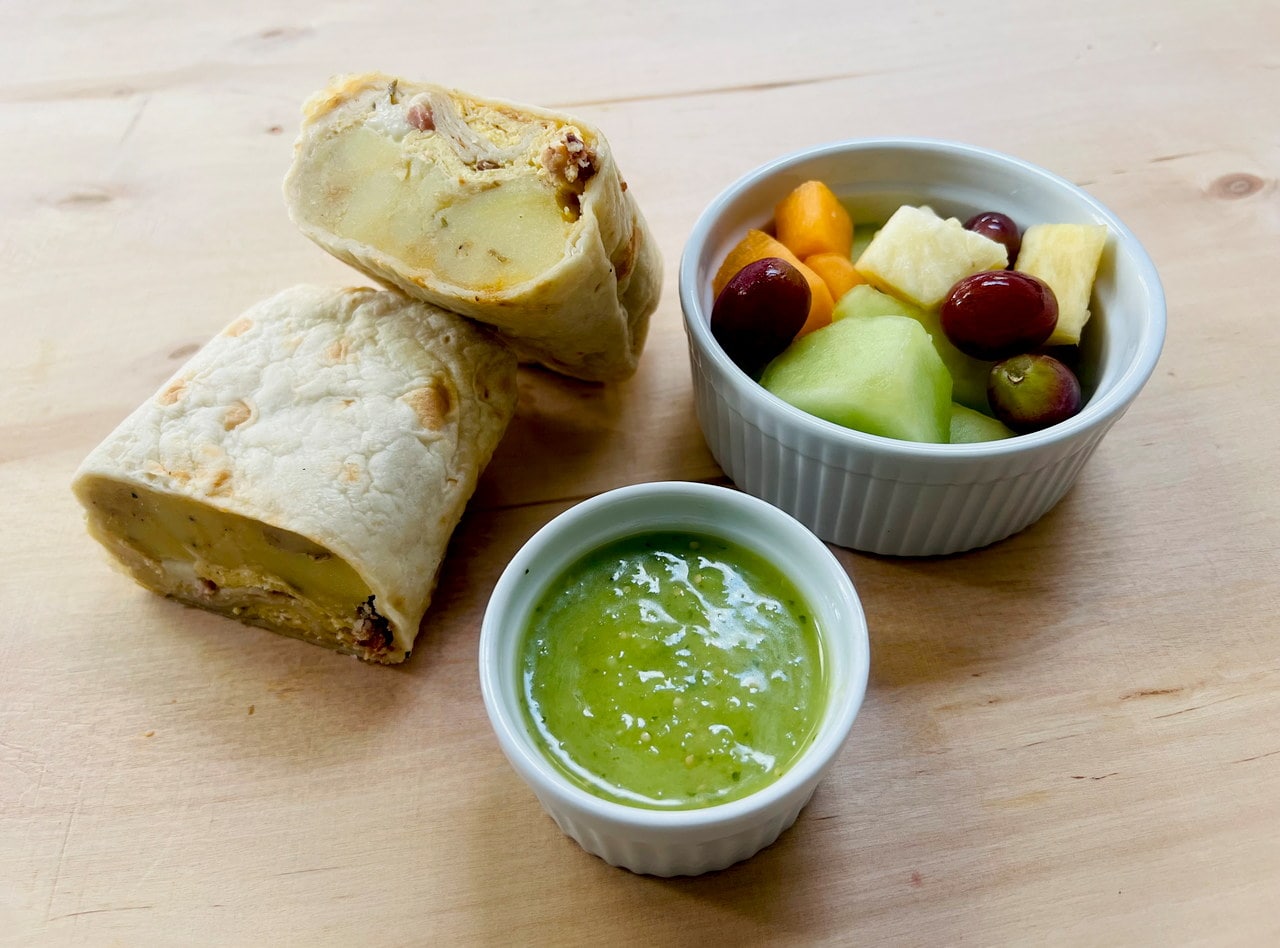 Breakfast Burrito with Bacon by Chef Frankie Morales - Cocina MX32