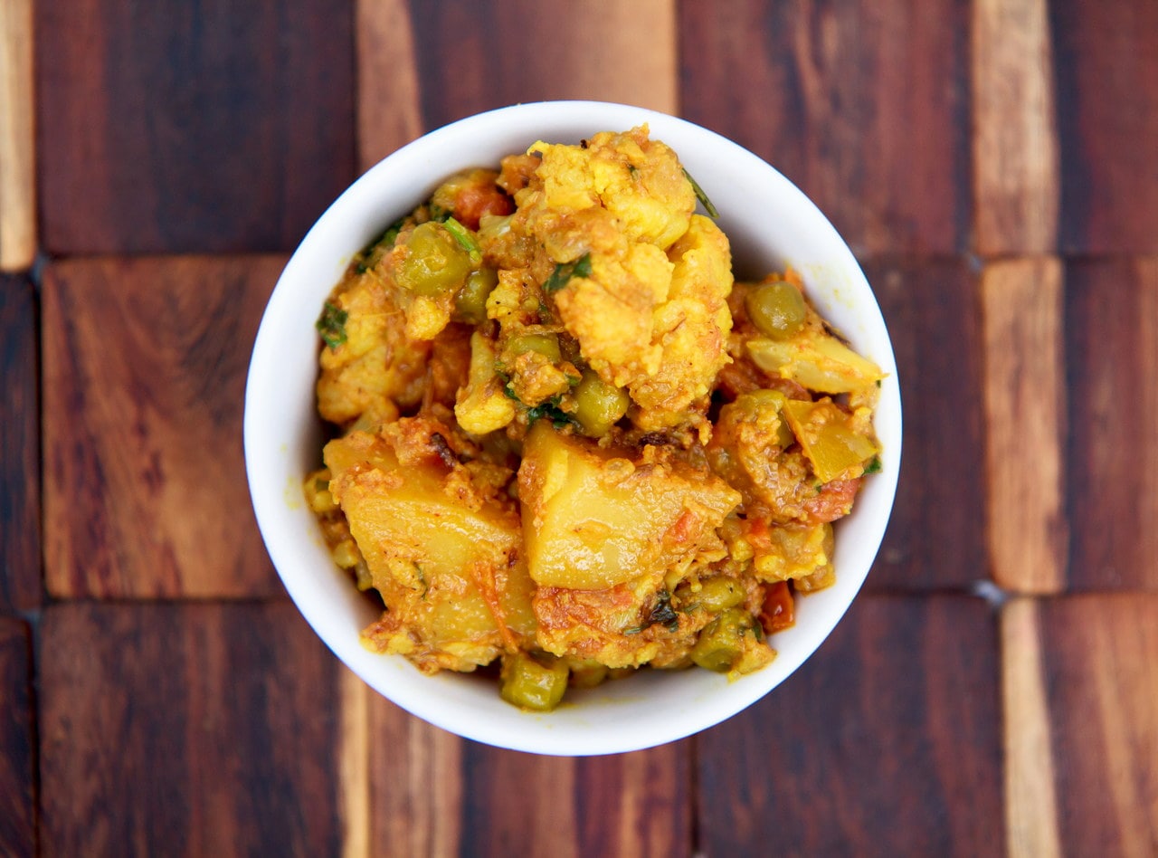 BYO Aloo Gobhi Matar Rice Bowl by Chef Anubha Singh - White Center