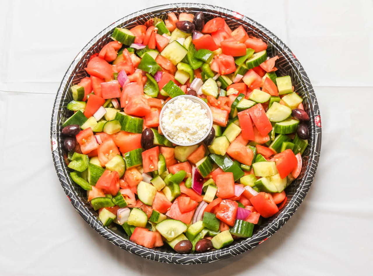 Greek Salad Tray by Chef Hisham Wattar