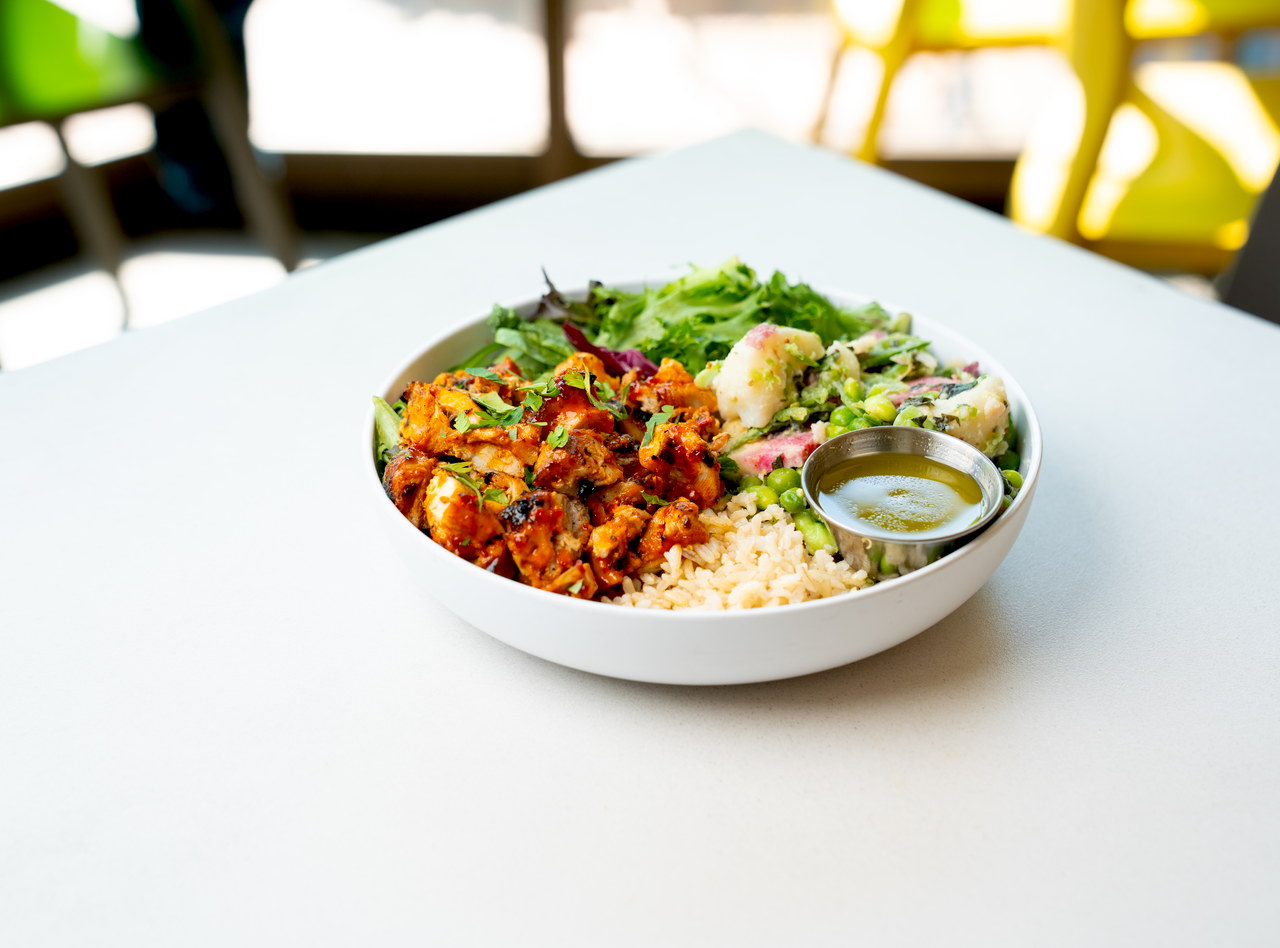 Harissa Honey Chicken Bowl by Chef Harper Moll