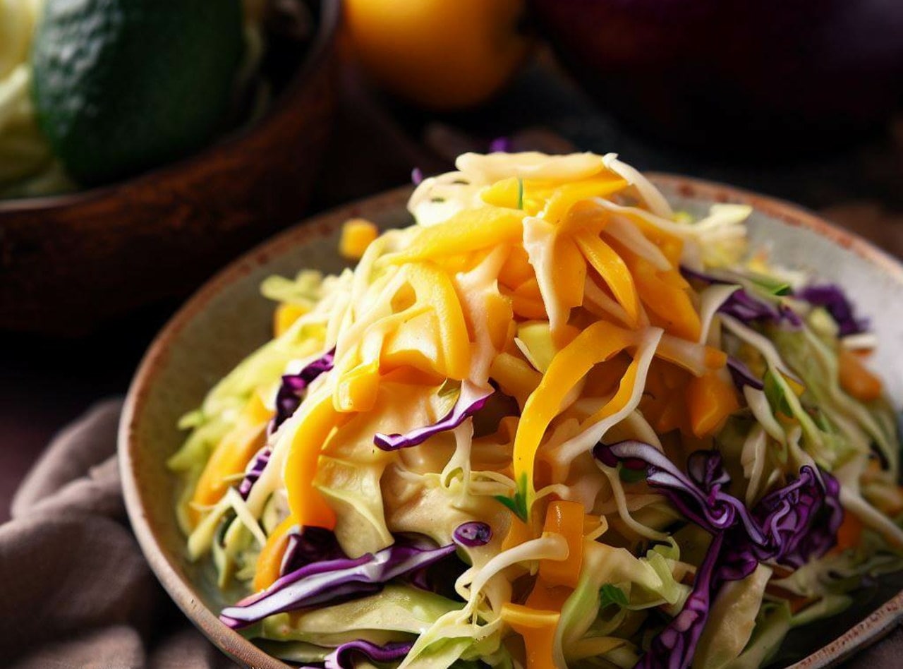 Individual Caribbean Slaw by Chef Mulu Abate