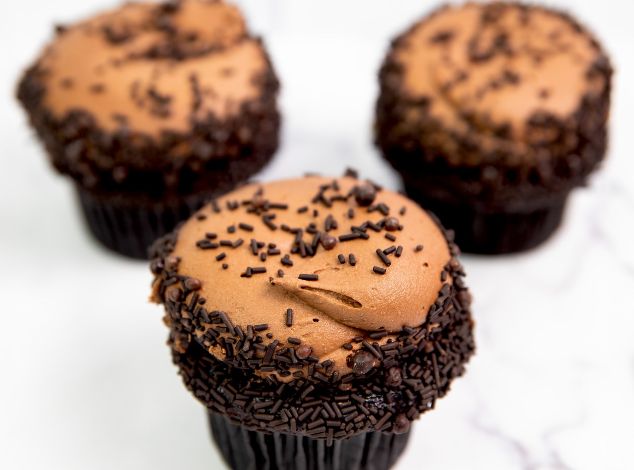 Triple Chocolate Cupcakes (Half Dozen) by Jennifer Shea