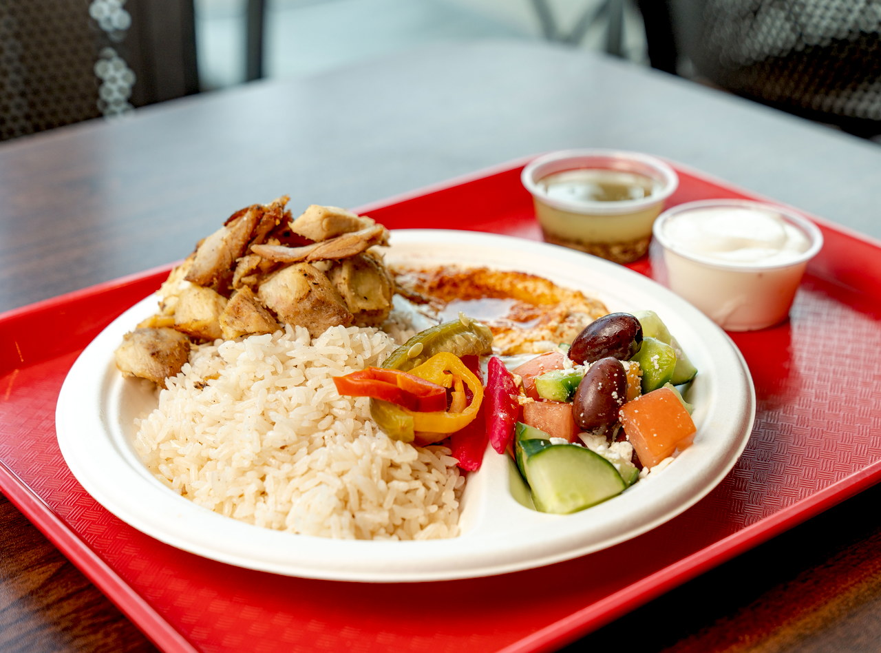 Chicken Shawarma Salad Boxed Lunch by Chef Hisham Wattar