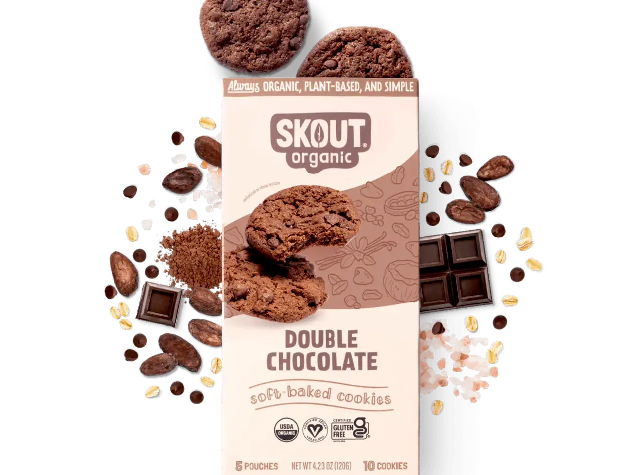Double Chocolate Vegan Gluten Free Skout Organic Soft Baked Cookie by Mighty-O Donuts - Ballard