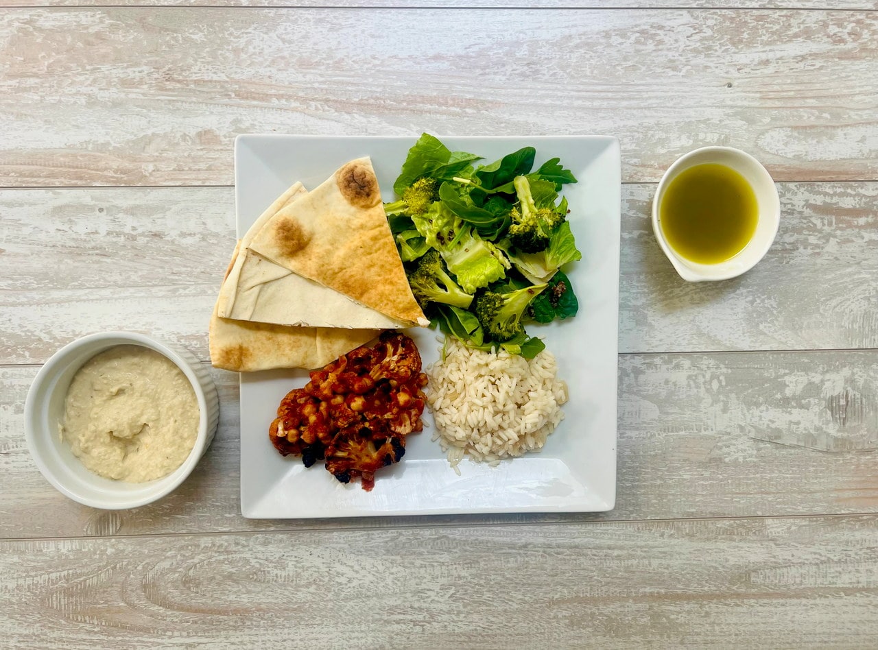 Cauliflower Fatteh Plate by Chef Andrea Ryan