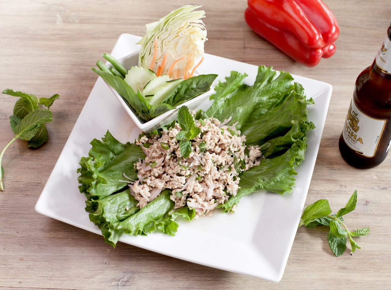 Thai Chicken Larb Salad by Chef Pik Kookarinrat