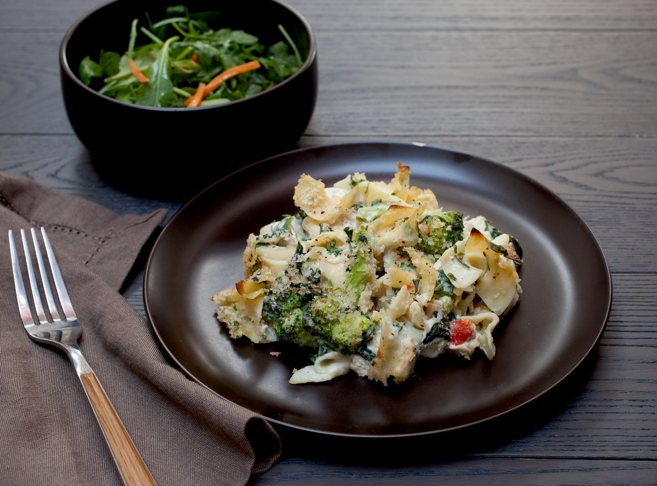 Chicken and Broccoli Noodle Casserole by Chef Katie Cox