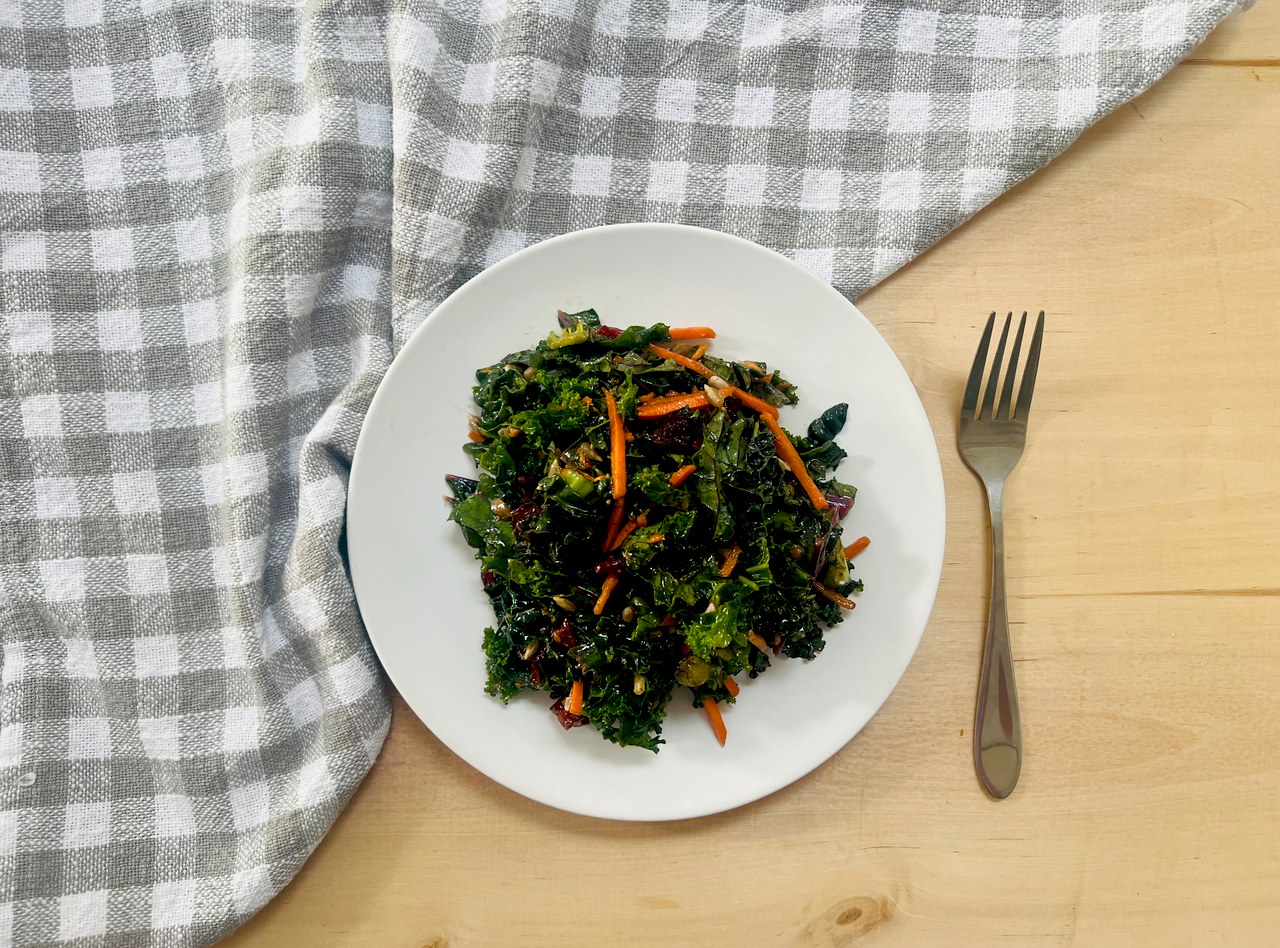 Kale Side Salad by Chef Mulu Abate