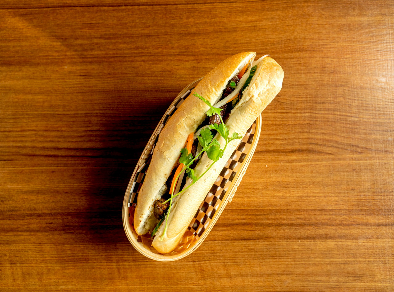 Shellfish Free Lemongrass Beef Banh Mi by Chef Kevin Nguyen