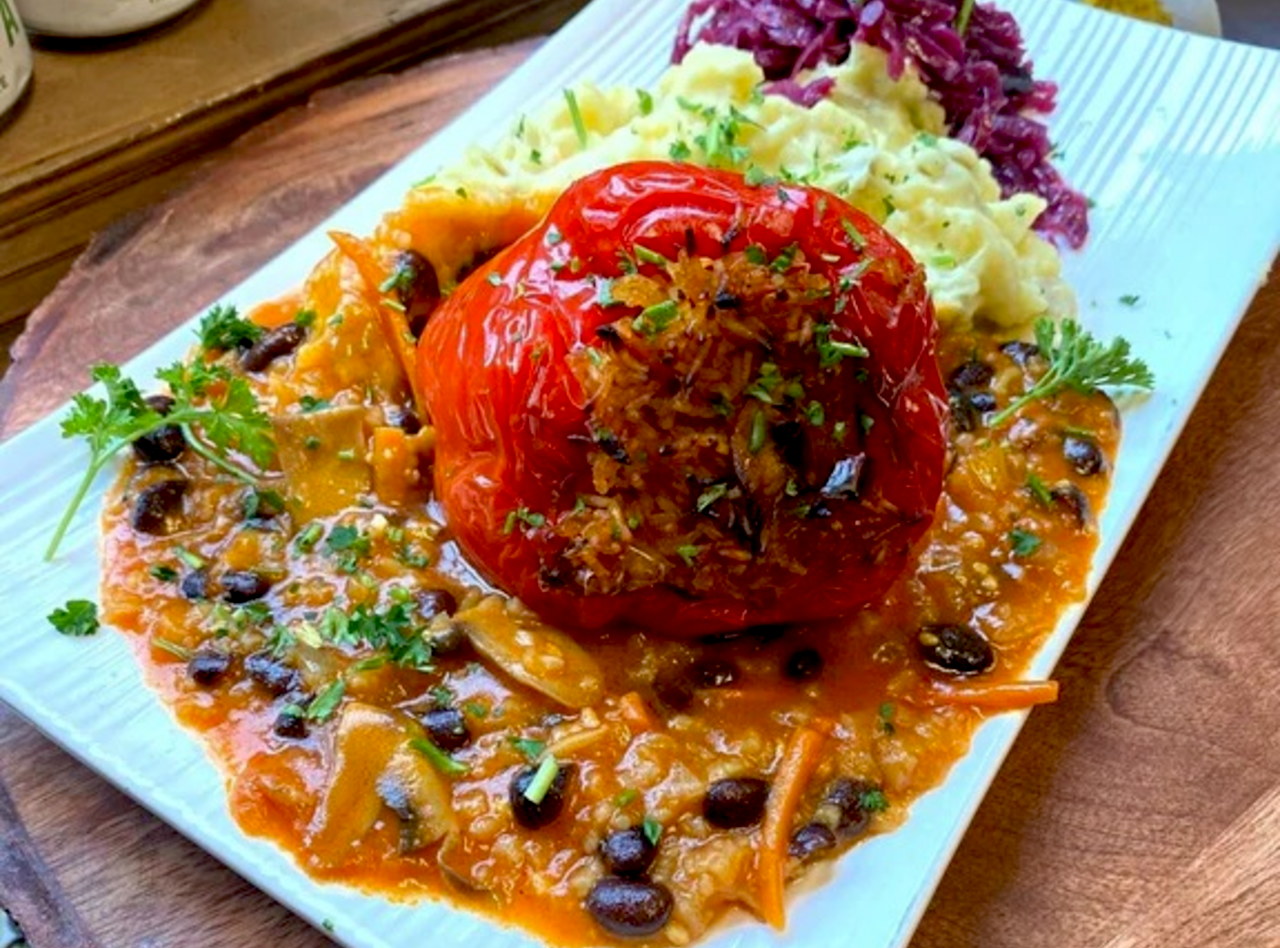 Vegan Stuffed Pepper Boxed Lunch by Chef Selma (Ramic) Mansell