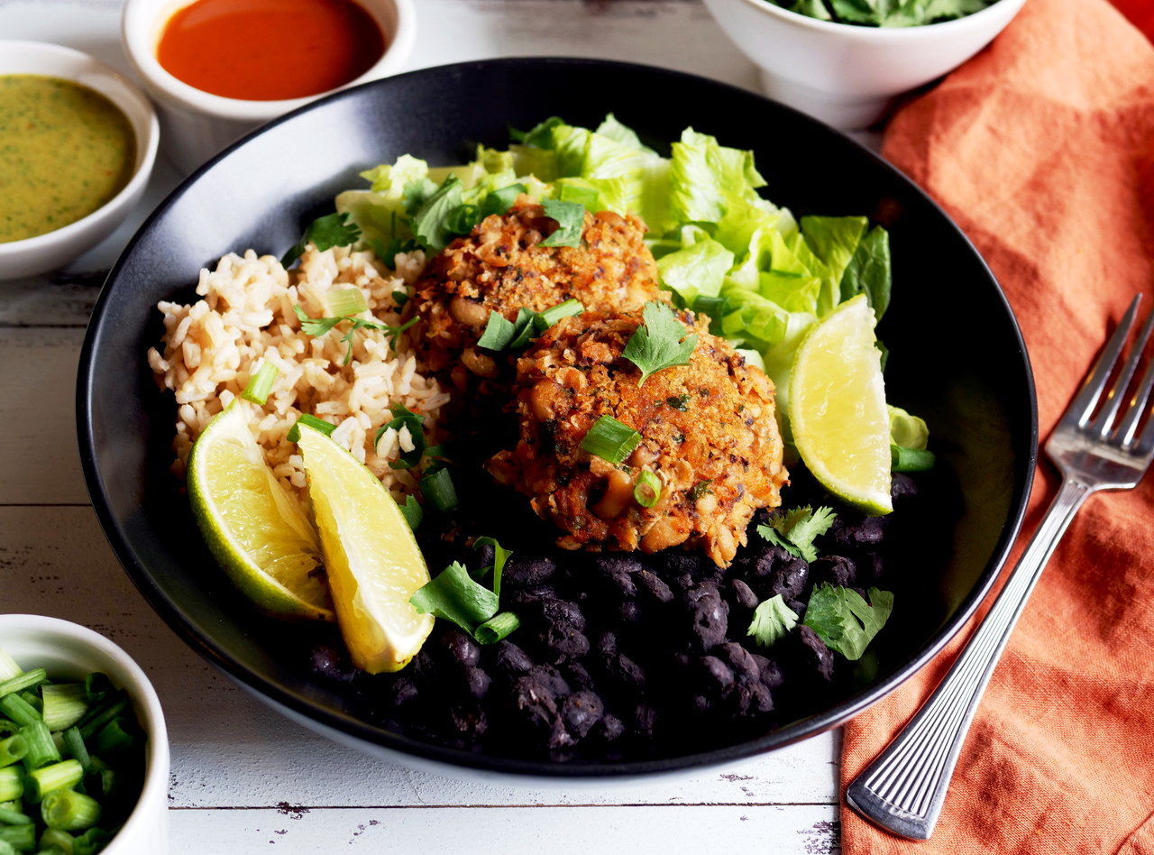 Black Eyed Pea Patty Bowl by Chef Mulu Abate