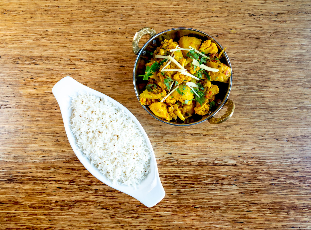 Aloo Gobhi Plate by Chef Sukhchain Singh