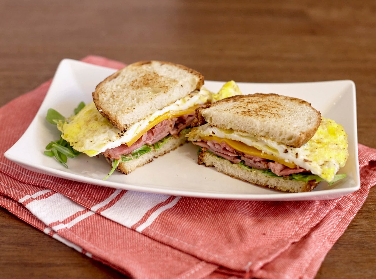 Gluten Free Ham, Cheddar and Egg Breakfast Sandwich Boxed Lunch (IPM) by Chef Lilly Gjekmarkaj