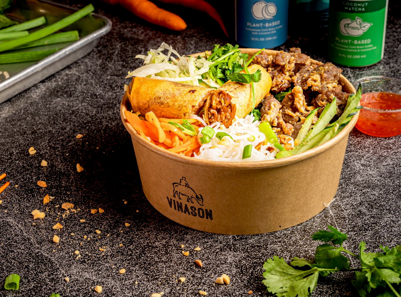 Nut Free Lemongrass Chicken Vermicelli Bowl Boxed Lunch by Vinason
