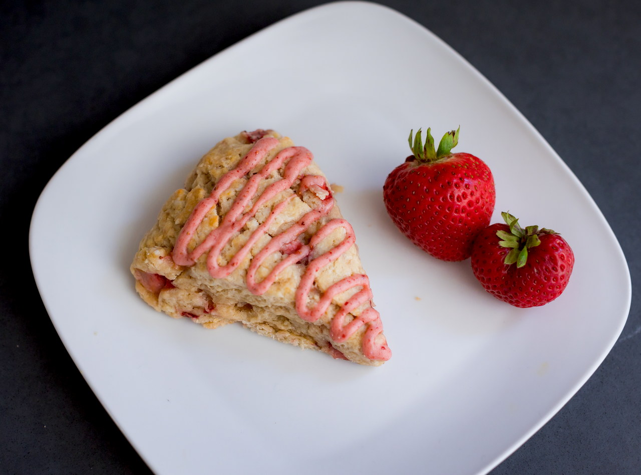 Strawberries and Cream Scone by Chef Elizabeth Hameed