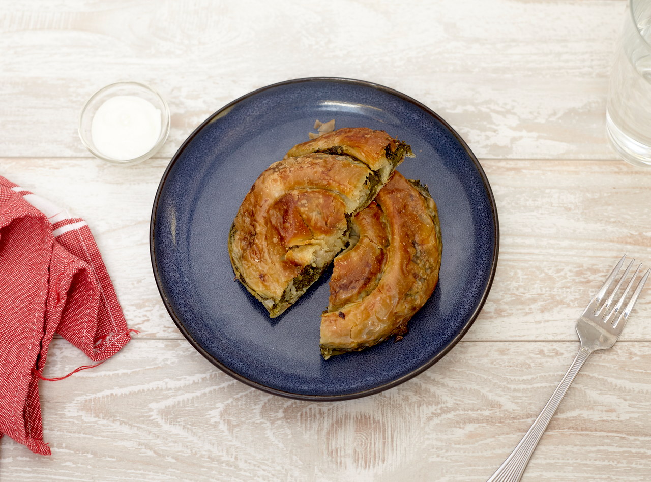 Byrek Pastry with Spinach and Feta by Chef Lilly Gjekmarkaj
