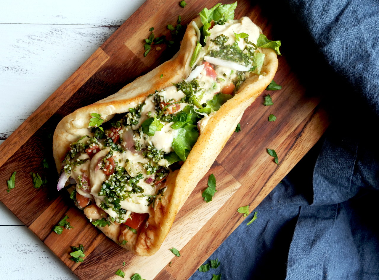Hummus & Chickpea Salad Sandwich Combo Boxed Lunch by Chef Jood Elasmar
