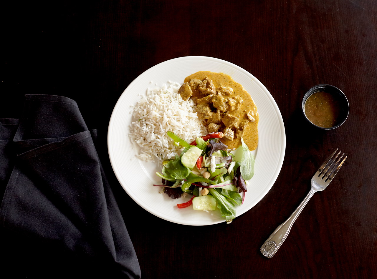 Lamb Coconut Curry Boxed Lunch with Naan by Chef Nitin Panchal