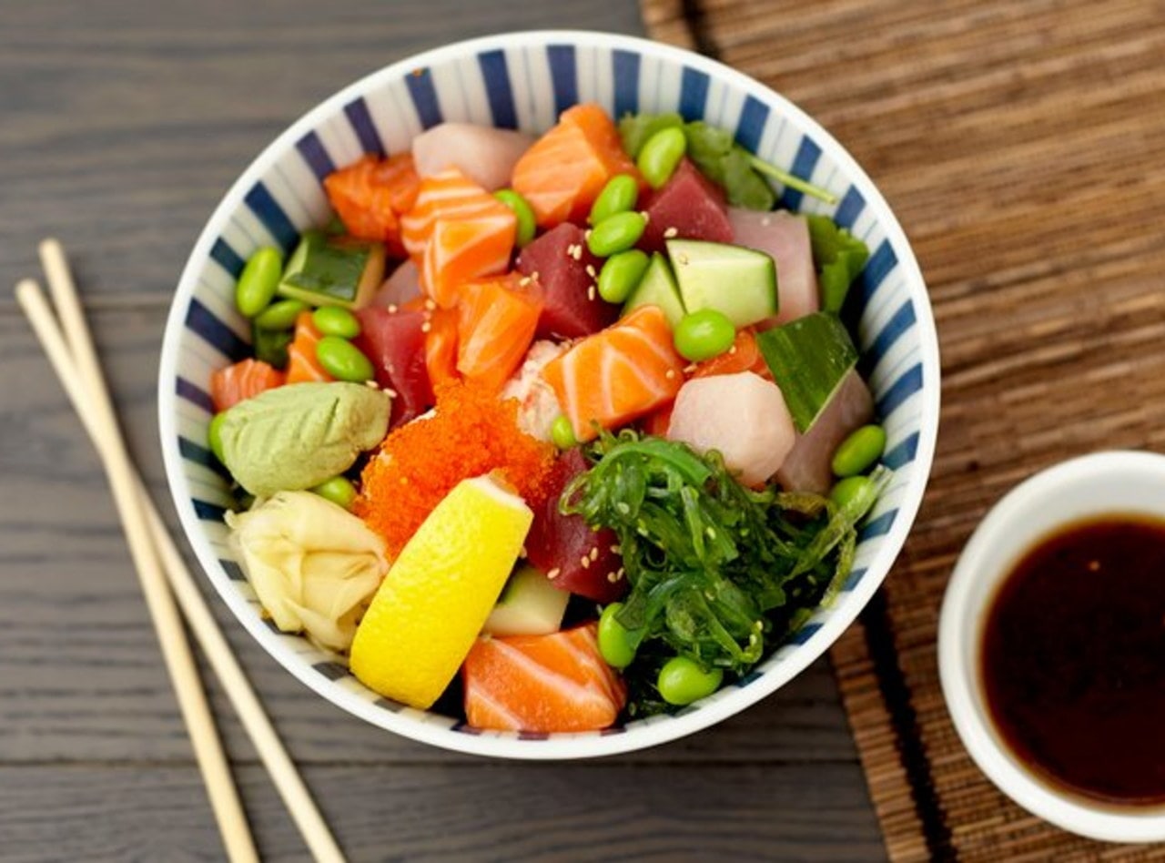 Poke Salad Appetizer Platter by Chef Hideaki Taneda
