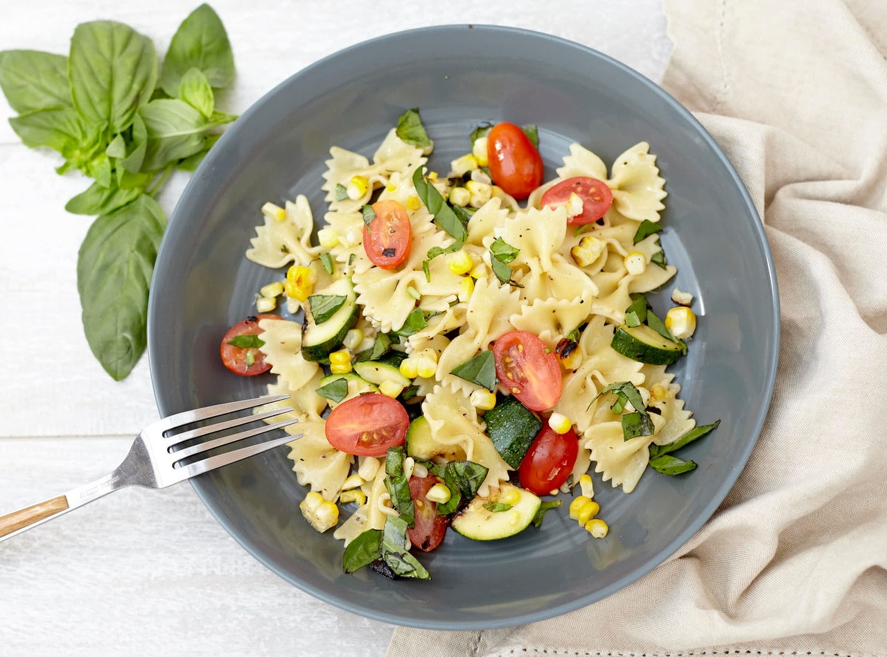 Summer Grilled Vegetable Pasta Salad by Chef Katie Cox